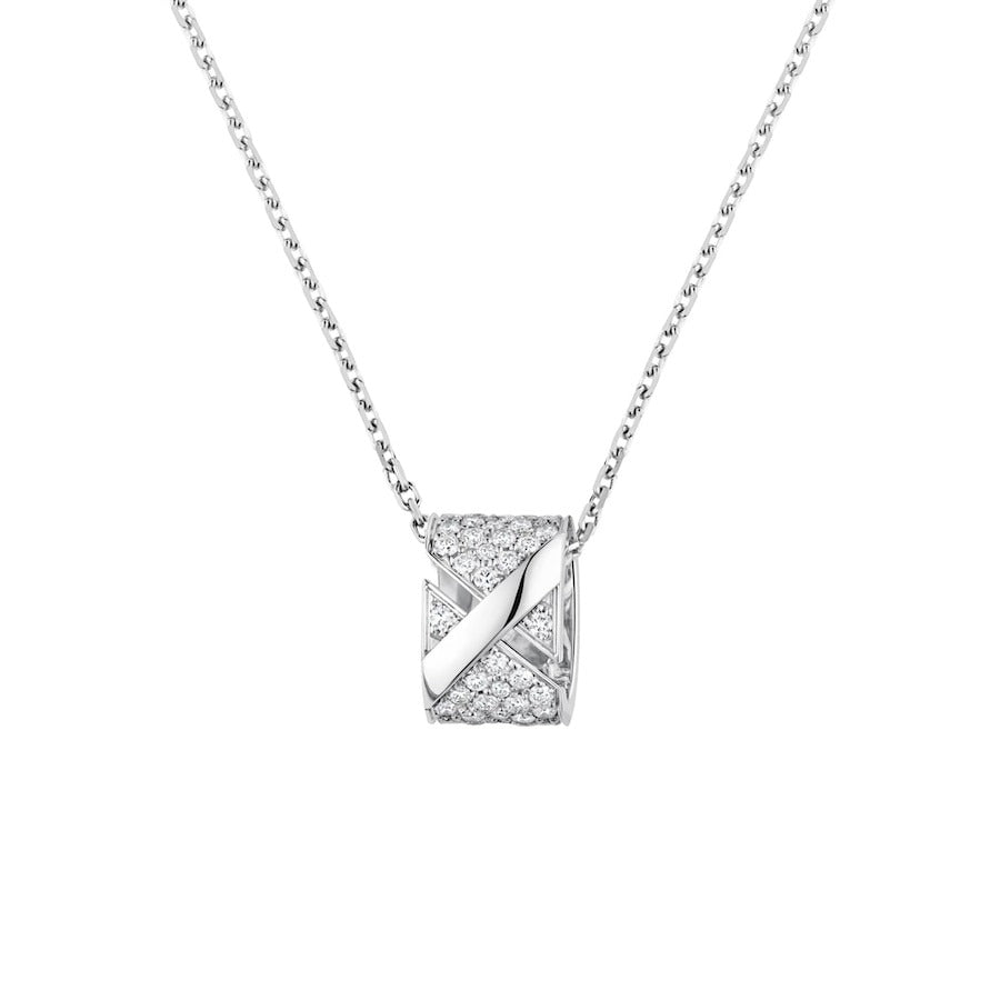 [Mystic Crown]LIENS EVIDENCE DIAMOND PAVED NECKLACE