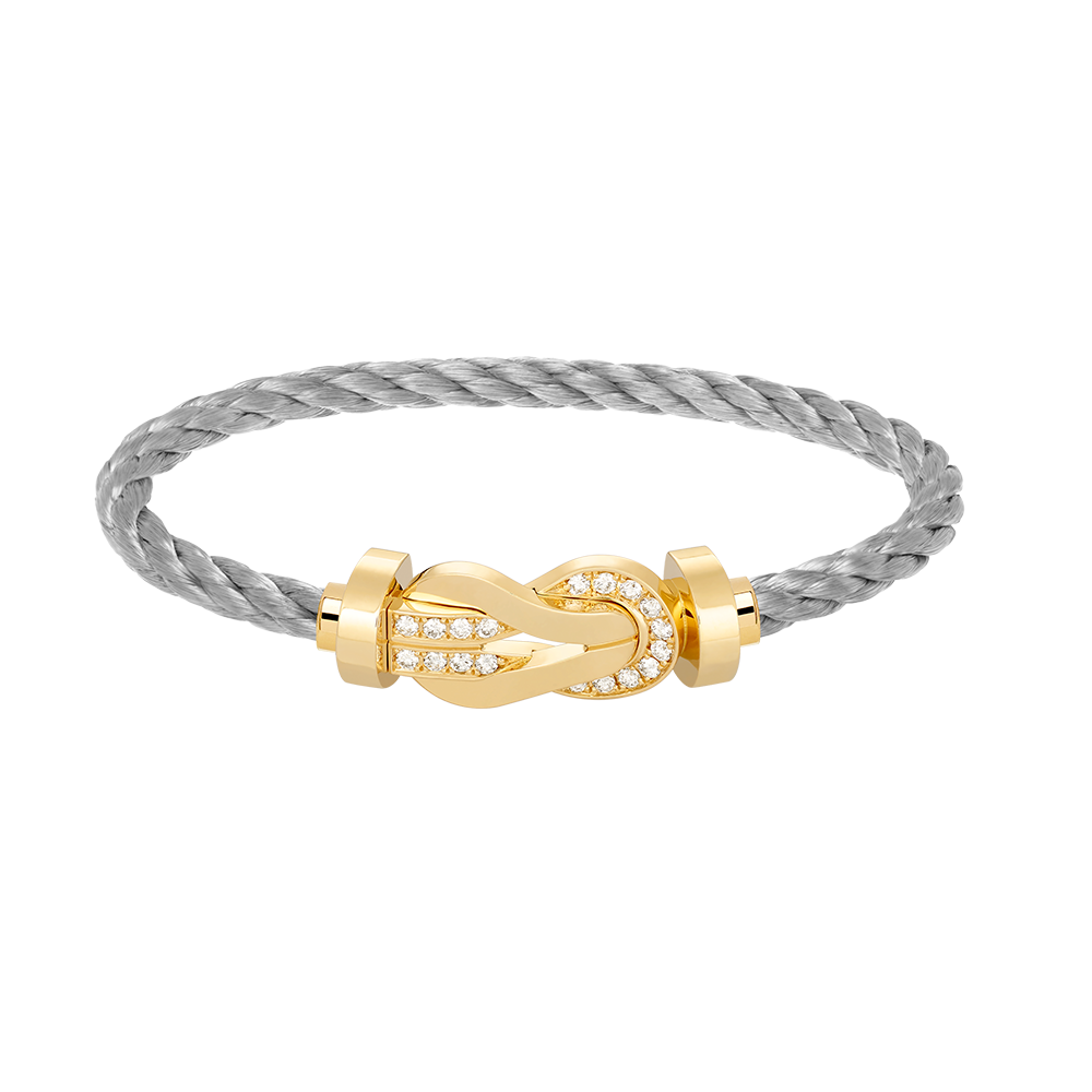 [Mystic Crown]CHANCE LARGE 8 FIGURE BUCKLE HALF DIAMOND BRACELET GOLD