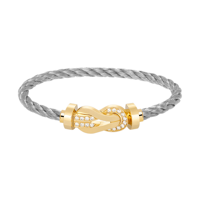 [Mystic Crown]CHANCE LARGE 8 FIGURE BUCKLE HALF DIAMOND BRACELET GOLD