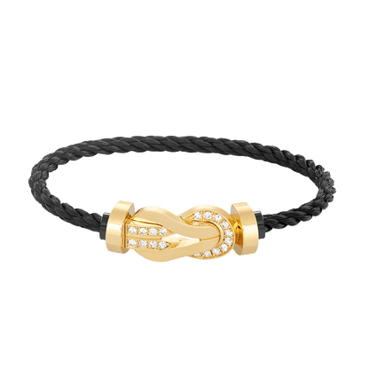 [Mystic Crown]CHANCE LARGE 8 FIGURE BUCKLE HALF DIAMOND BRACELET GOLD
