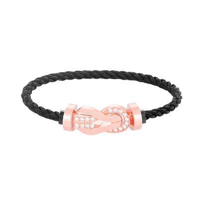 [Mystic Crown]CHANCE LARGE 8 FIGURE BUCKLE HALF DIAMOND BRACELET ROSE GOLD