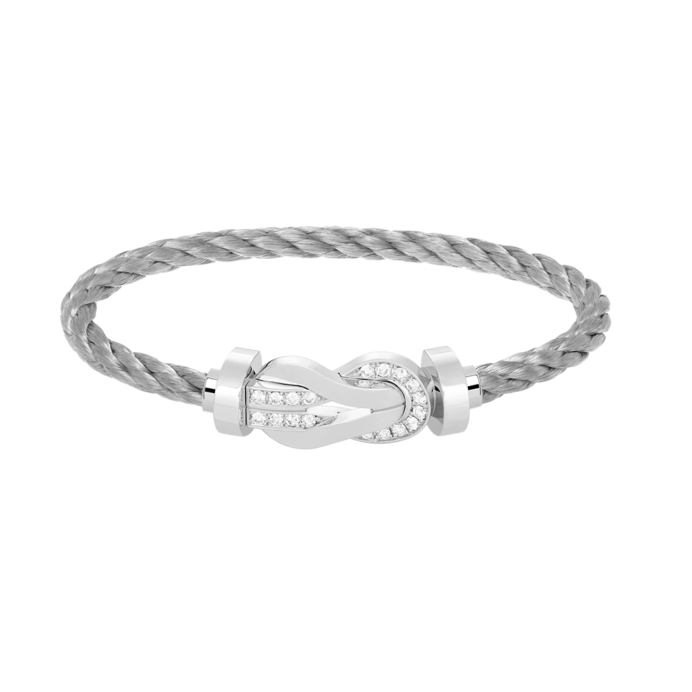 [Mystic Crown]CHANCE LARGE 8 FIGURE BUCKLE HALF DIAMOND BRACELET SILVER