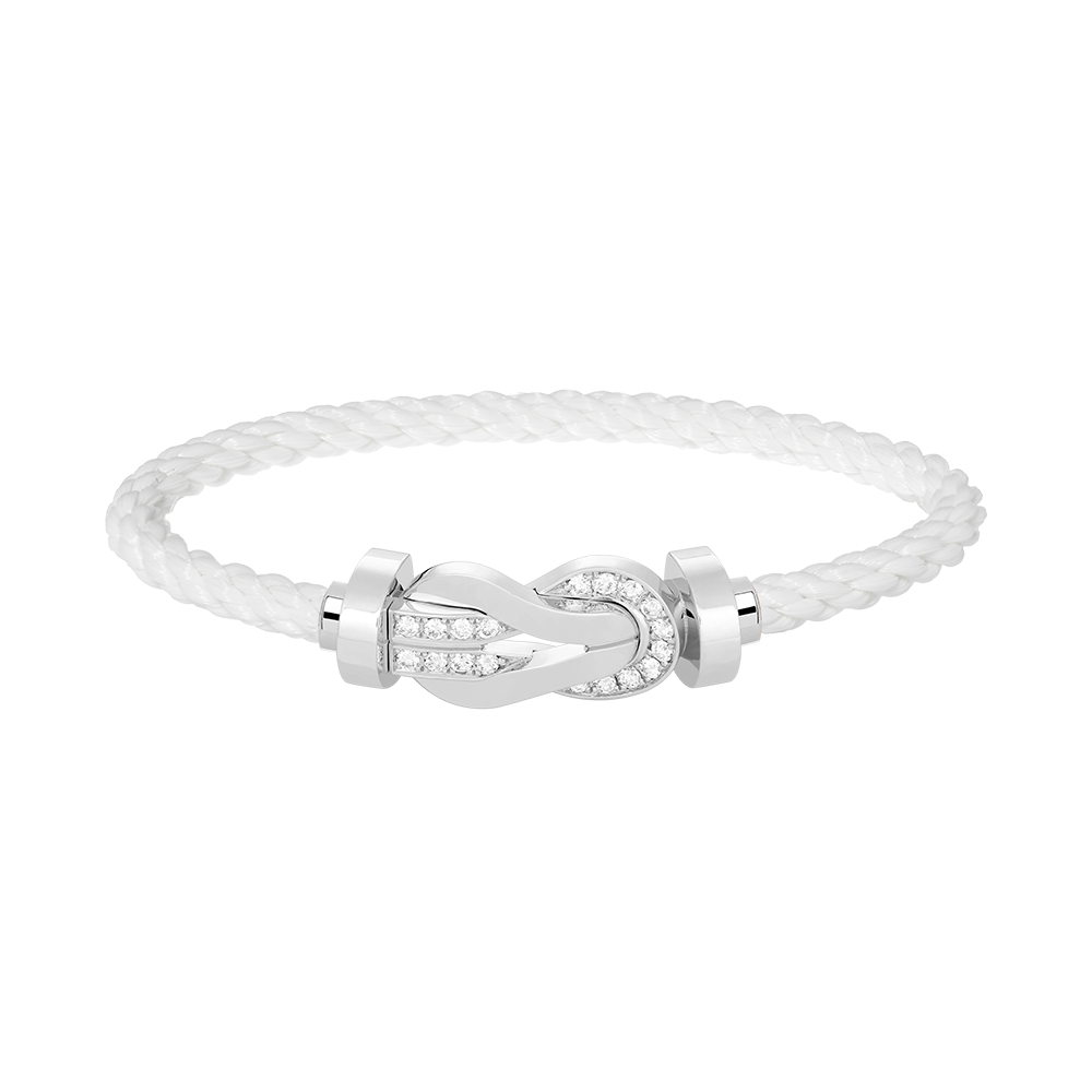 [Mystic Crown]CHANCE LARGE 8 FIGURE BUCKLE HALF DIAMOND BRACELET SILVER