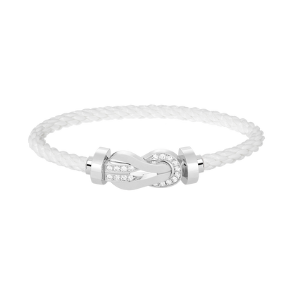 [Mystic Crown]CHANCE LARGE 8 FIGURE BUCKLE HALF DIAMOND BRACELET SILVER