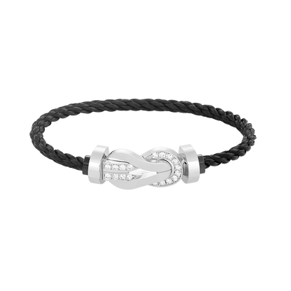 [Mystic Crown]CHANCE LARGE 8 FIGURE BUCKLE HALF DIAMOND BRACELET SILVER