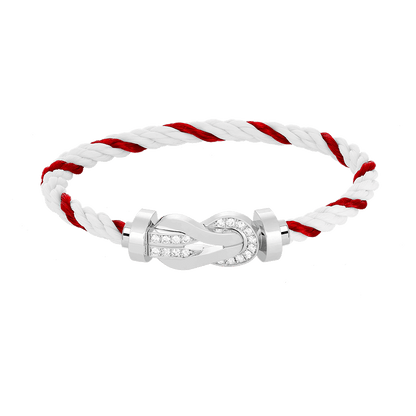 [Mystic Crown]CHANCE LARGE 8 FIGURE BUCKLE HALF DIAMOND BRACELET SILVER