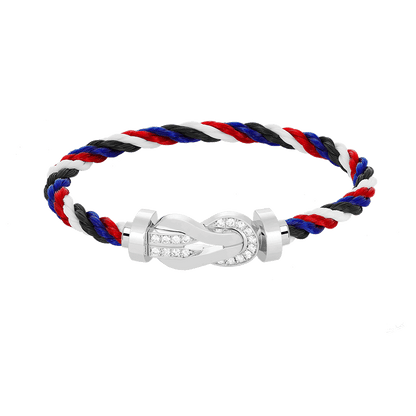[Mystic Crown]CHANCE LARGE 8 FIGURE BUCKLE HALF DIAMOND BRACELET SILVER