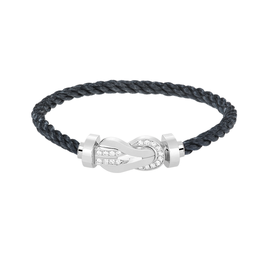 [Mystic Crown]CHANCE LARGE 8 FIGURE BUCKLE HALF DIAMOND BRACELET SILVER