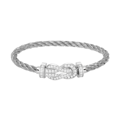 [Mystic Crown]CHANCE LARGE 8 FIGURE BUCKLE FULL DIAMOND BRACELET SILVER