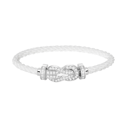 [Mystic Crown]CHANCE LARGE 8 FIGURE BUCKLE FULL DIAMOND BRACELET SILVER