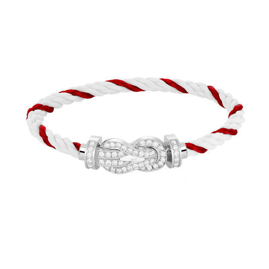 [Mystic Crown]CHANCE LARGE 8 FIGURE BUCKLE FULL DIAMOND BRACELET SILVER