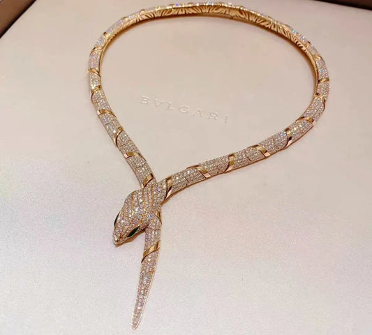[Mystic Crown]HIGH-END CUSTOM GOLD SNAKE NECKLACE