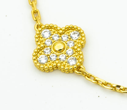 [Mystic Crown]CLOVER BRACELET 5 MOTIFS GOLD DIAMOND