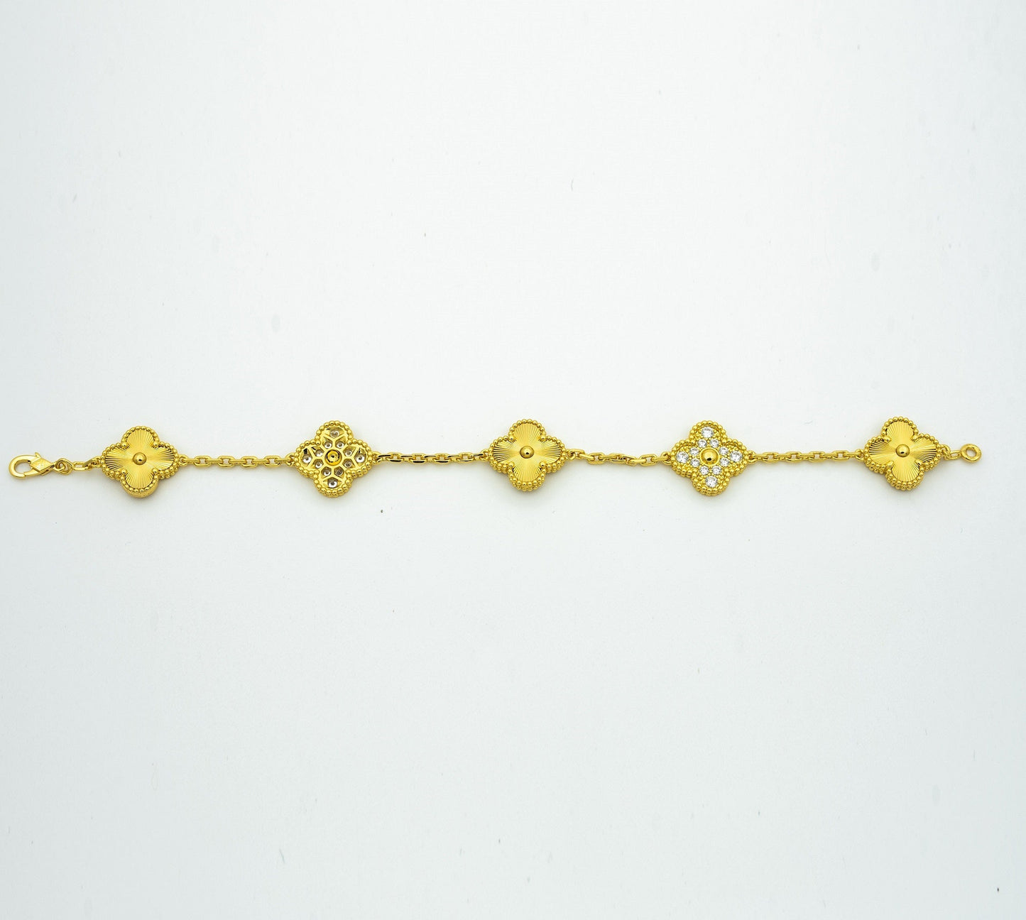 [Mystic Crown]CLOVER BRACELET 5 MOTIFS GOLD DIAMOND