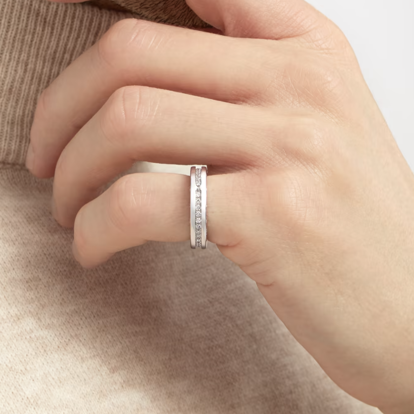 [Mystic Crown]ZERO 1 ONE-BAND PAVED DIAMONDS ON THE SPIRAL RING