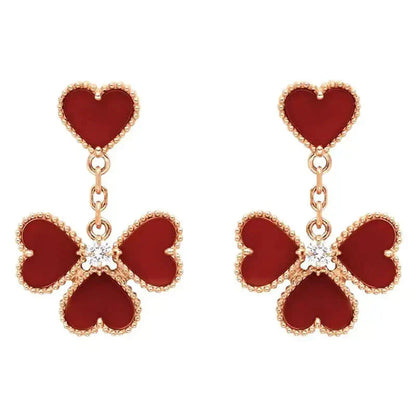 [Mystic Crown]SWEET CLOVER CARNELIAN EARRINGS