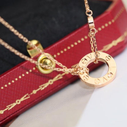 [Mystic Crown]LOVE NECKLACE ADJUSTABLE ROSE GOLD 2 DIAMOND