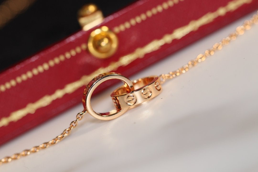 [Mystic Crown]LOVE NECKLACE PINK GOLD AND SILVER