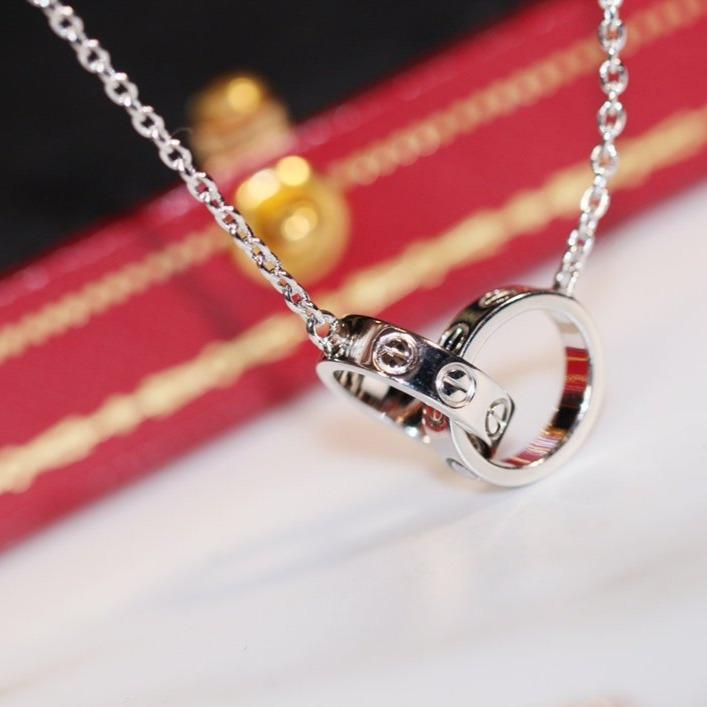 [Mystic Crown]LOVE NECKLACE PINK GOLD AND SILVER