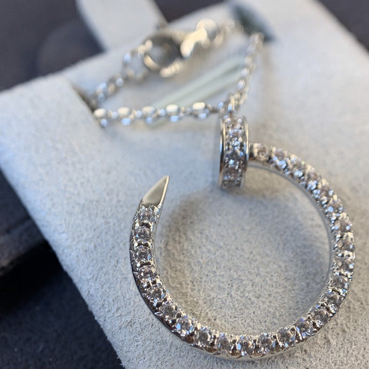 [Mystic Crown]JUSTE NECKLACE SILVER DIAMONDS