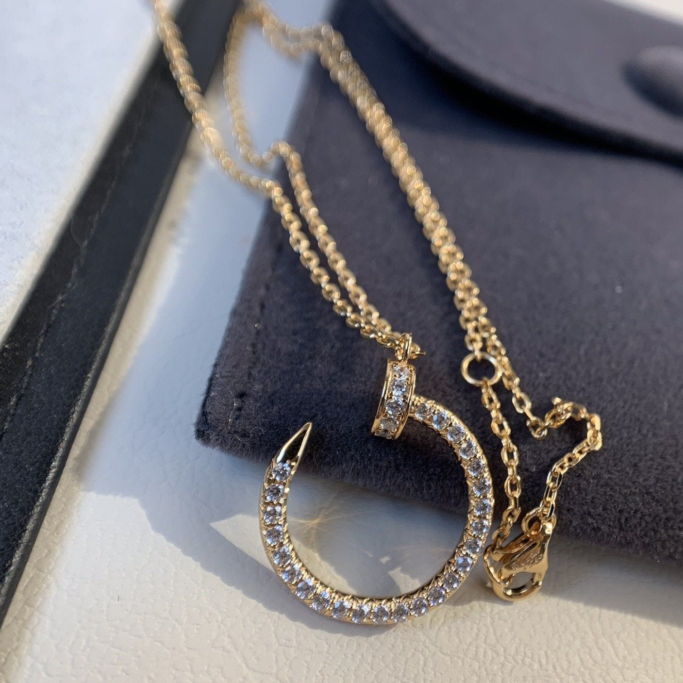 [Mystic Crown]JUSTE NECKLACE PINK GOLD DIAMONDS