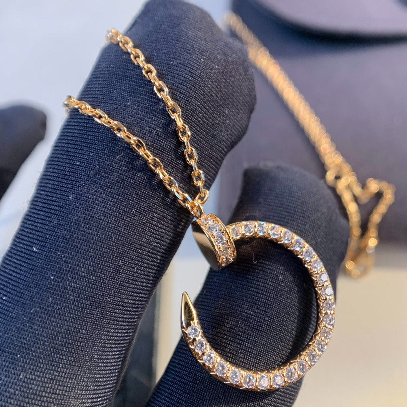 [Mystic Crown]JUSTE NECKLACE PINK GOLD DIAMONDS