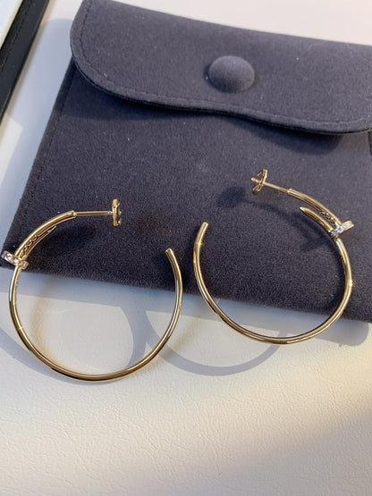 [Mystic Crown]JUSTE EARRINGS GOLD DIAMONDS 1.8MM