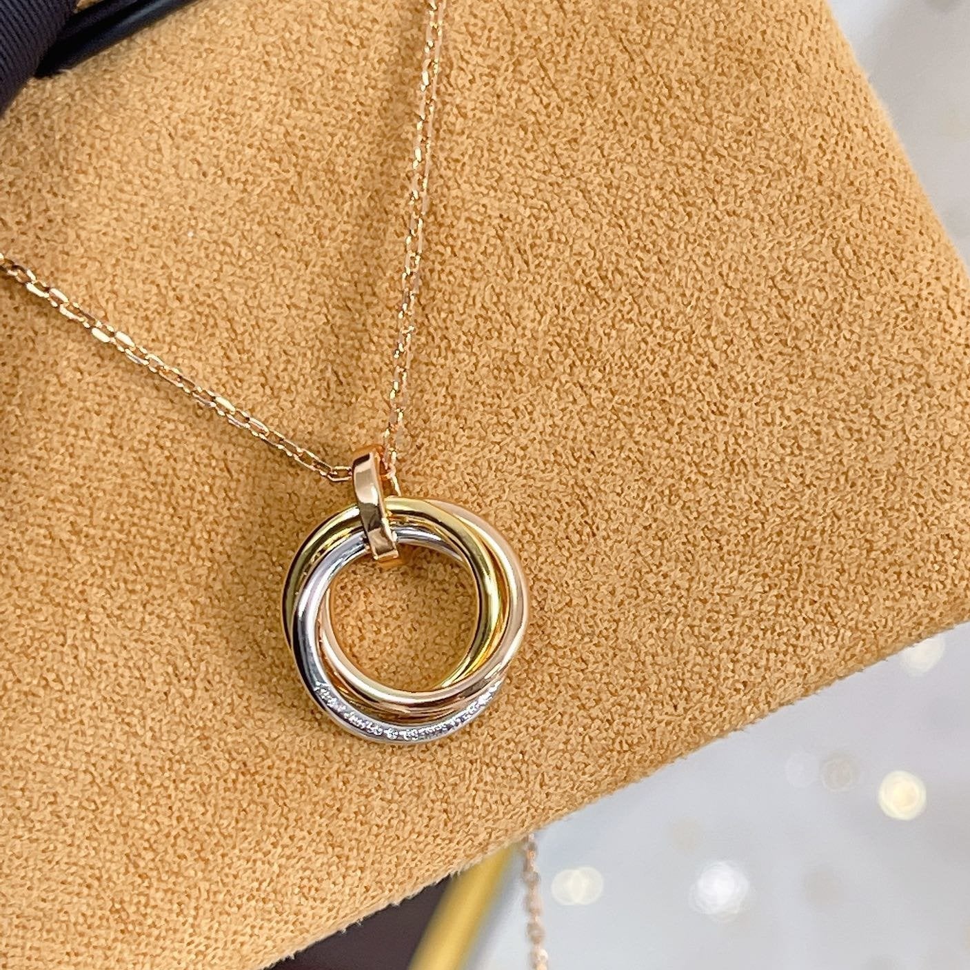 [Mystic Crown]TRINITY NECKLACE SILVER GOLD PINK GOLD DIAMONDS