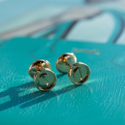 [Mystic Crown]LOVE EARRINGS PINK GOLD 10MM