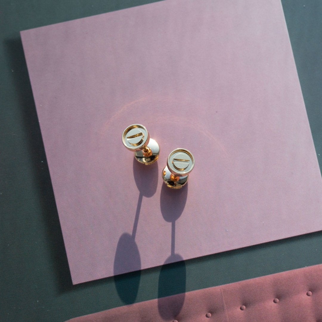 [Mystic Crown]LOVE EARRINGS PINK GOLD 10MM