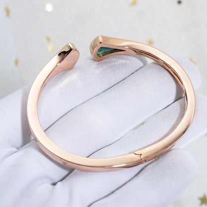 [Mystic Crown]DREAM BRACELET OPEN MALACHITE PINK GOLD