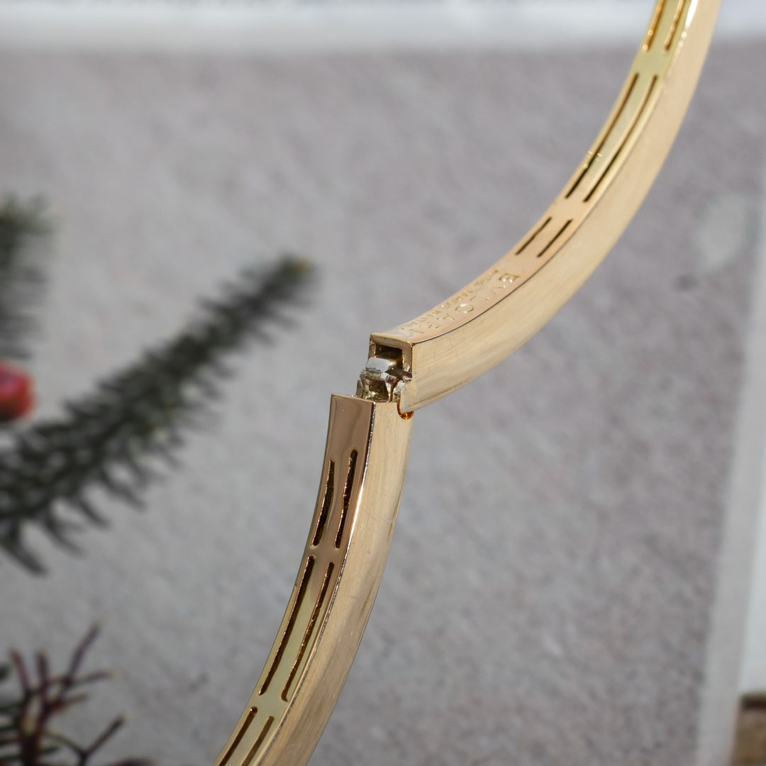 [Mystic Crown]SERPENTI BRACELET PINK GOLD DIAMOND DOUBLE SNAKE