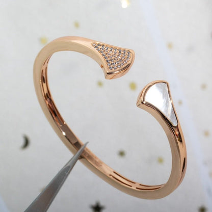 [Mystic Crown]DREAM BRACELET OPEN PINK GOLD MOP DIAMOND