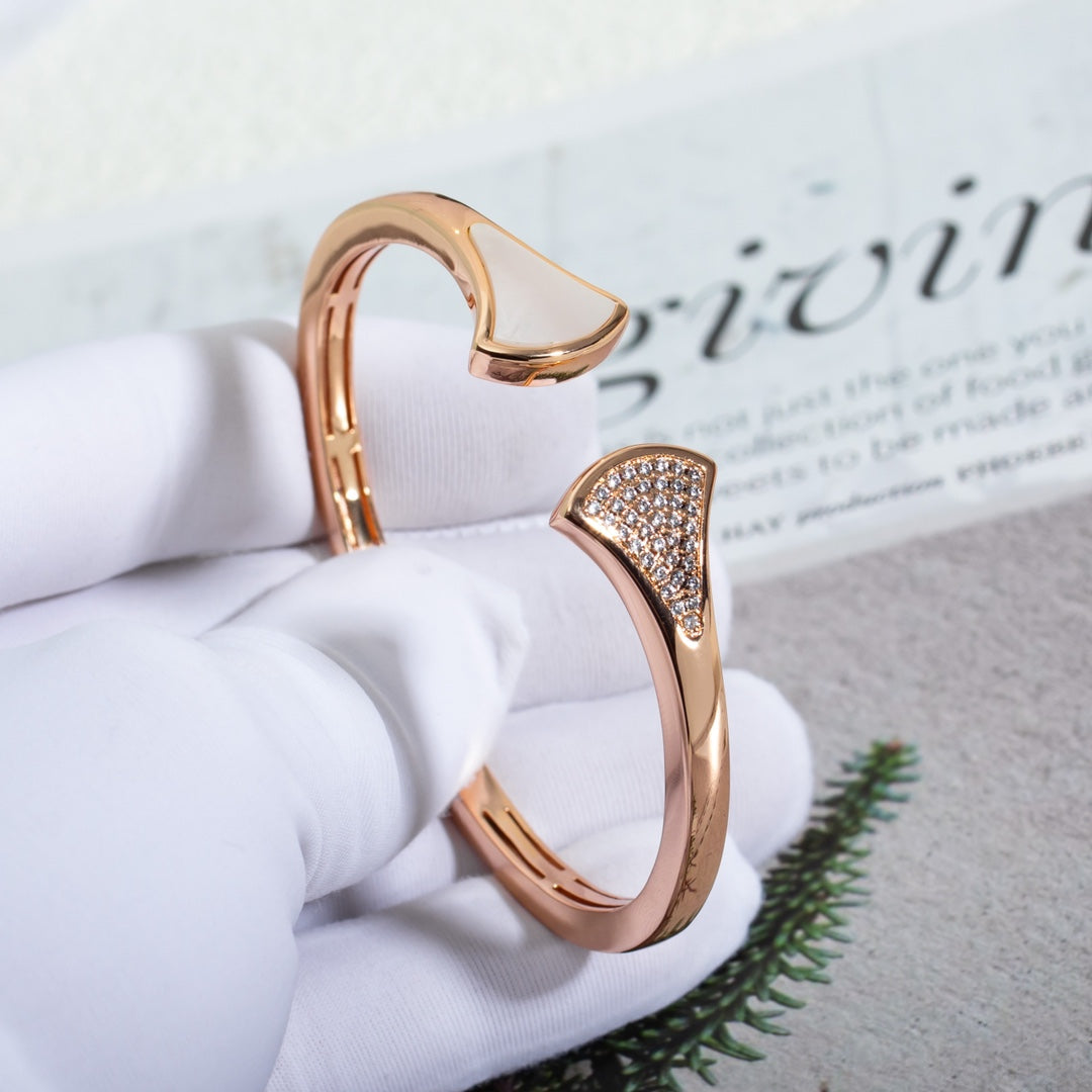 [Mystic Crown]DREAM BRACELET OPEN PINK GOLD MOP DIAMOND