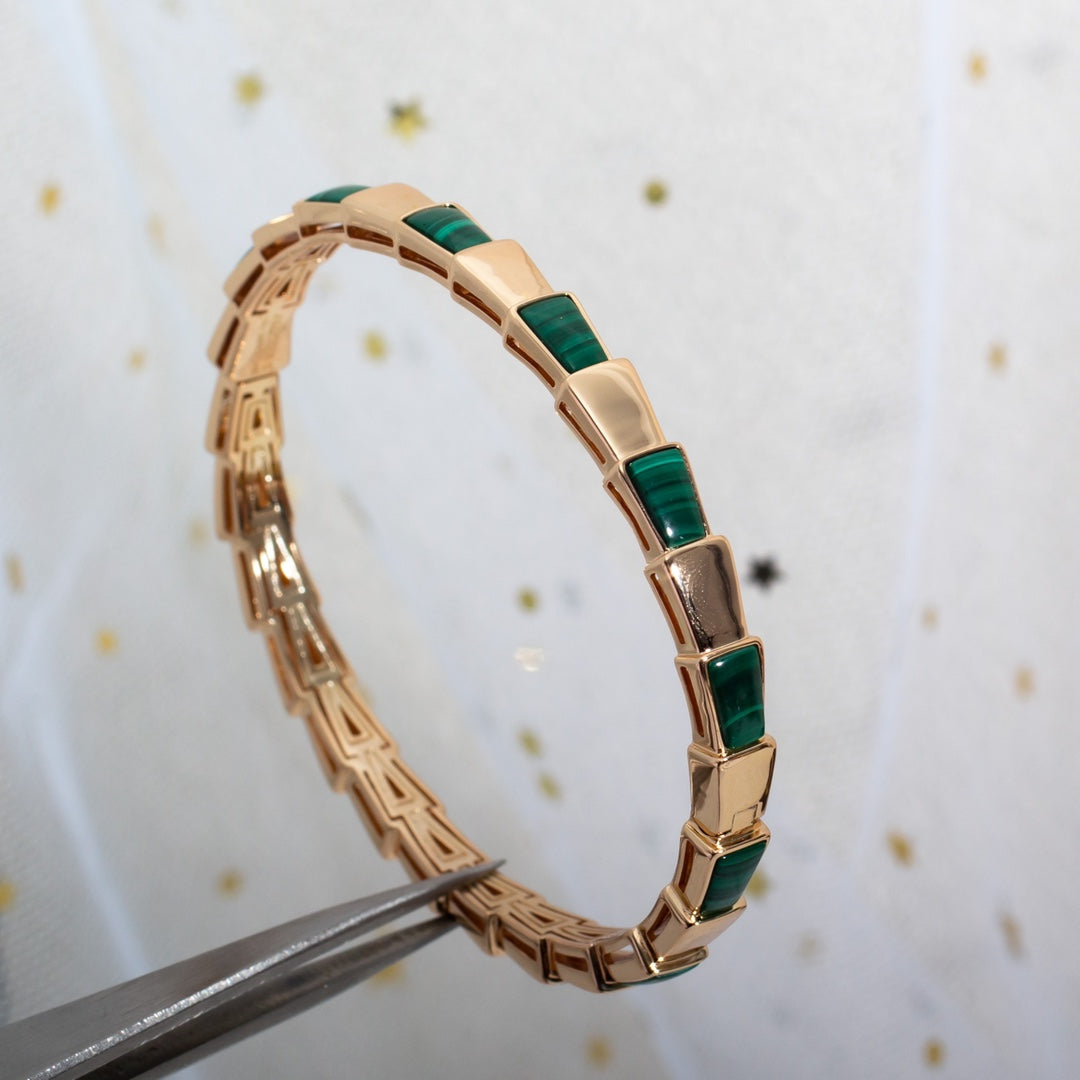 [Mystic Crown]SERPENTI BRACELET PINK GOLD MALACHITE