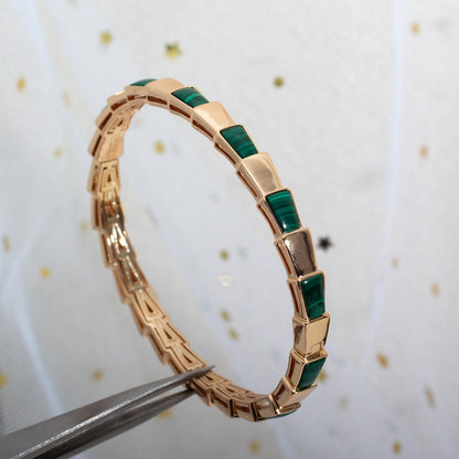 [Mystic Crown]SERPENTI BRACELET PINK GOLD MALACHITE