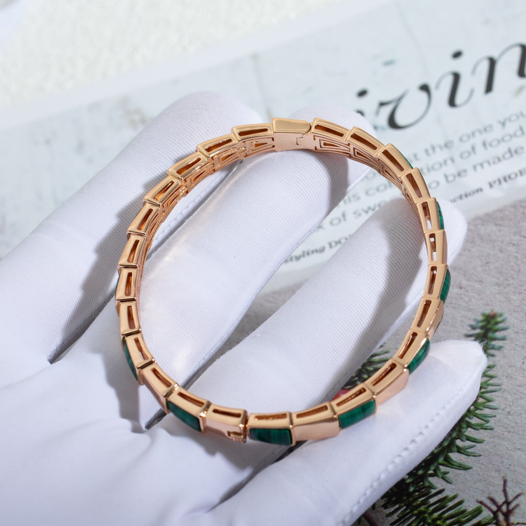 [Mystic Crown]SERPENTI BRACELET PINK GOLD MALACHITE