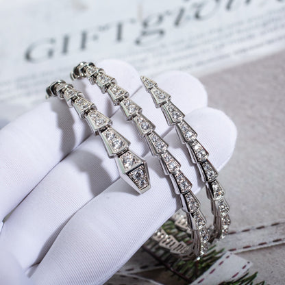 [Mystic Crown]SERPENTI BRACELET SILVER DIAMOND DOUBLE ROW