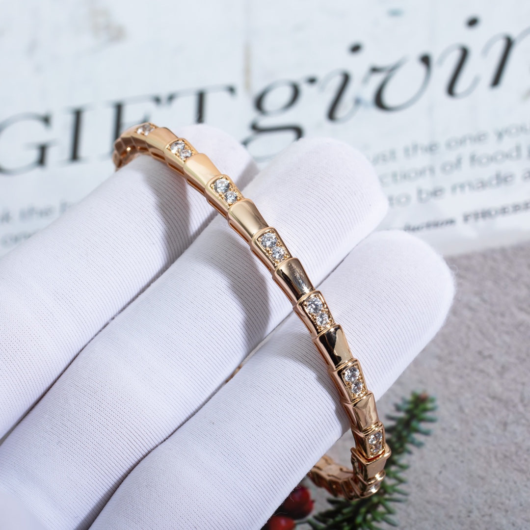 [Mystic Crown]SERPENTI SMALL BRACELET PINK GOLD DIAMOND