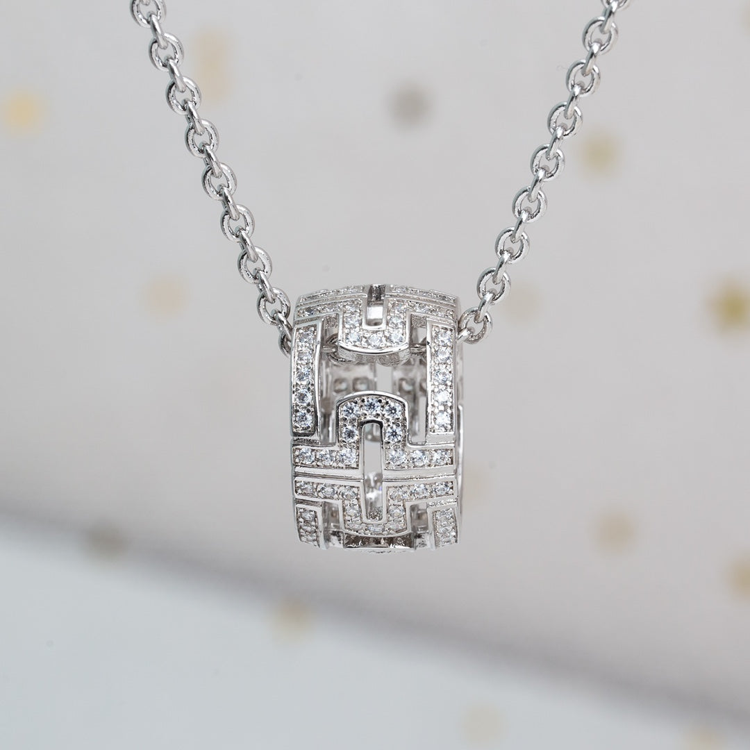 [Mystic Crown]PARENTESI NECKLACE SILVER DIAMOND