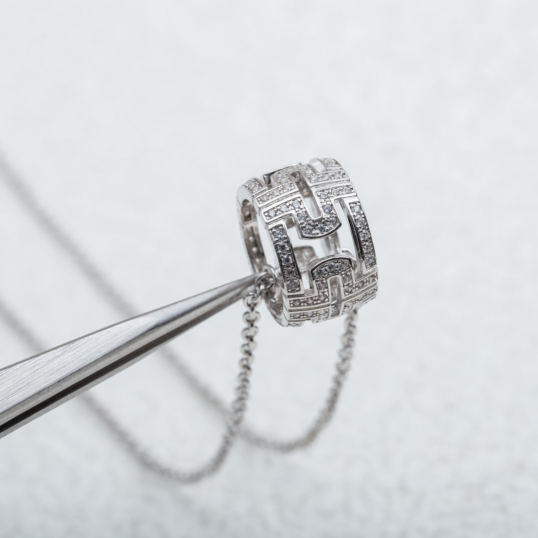 [Mystic Crown]PARENTESI NECKLACE SILVER DIAMOND