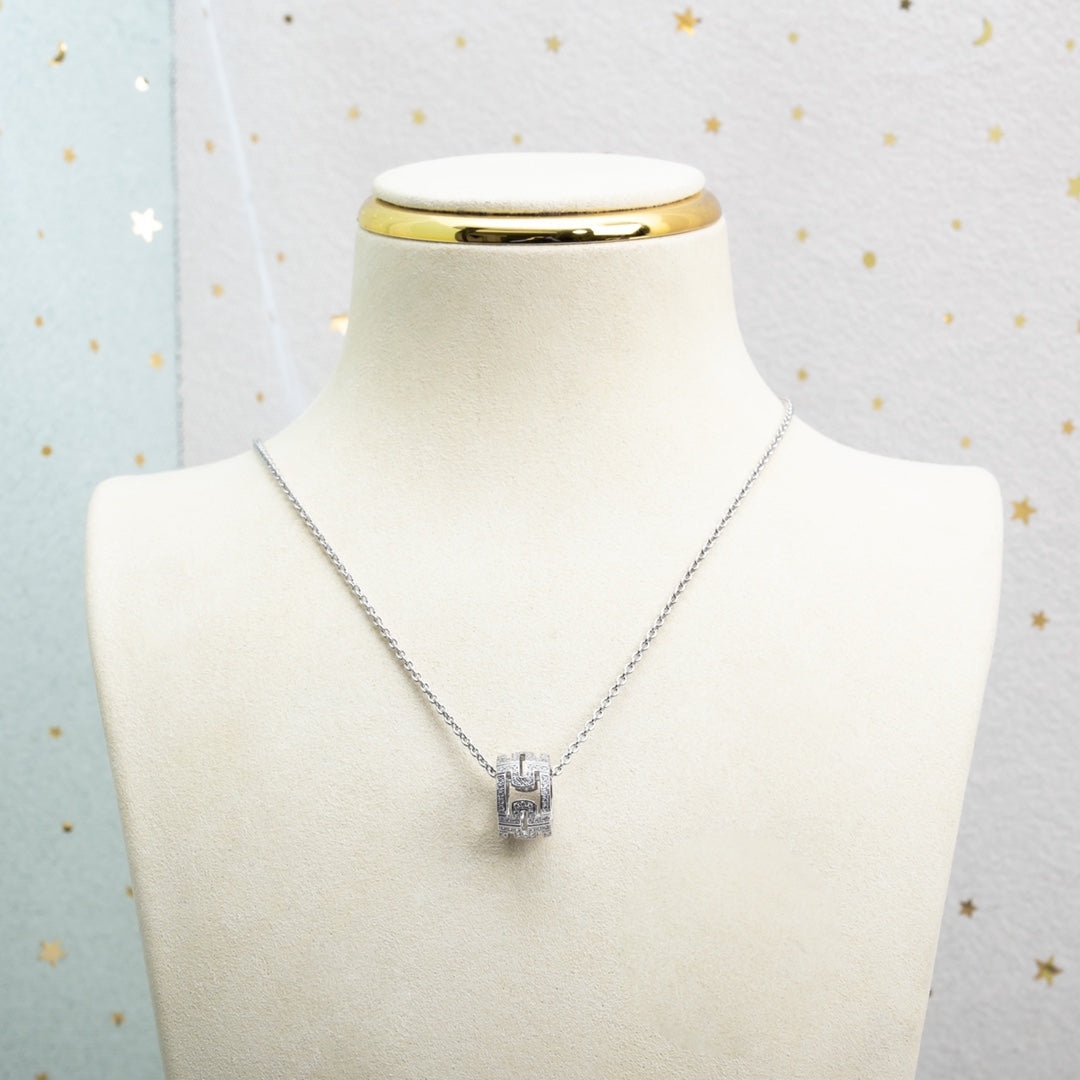 [Mystic Crown]PARENTESI NECKLACE SILVER DIAMOND