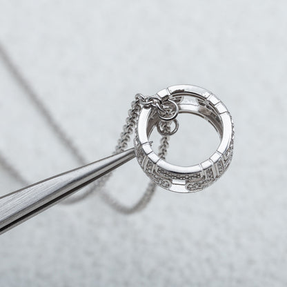 [Mystic Crown]PARENTESI NECKLACE SILVER DIAMOND