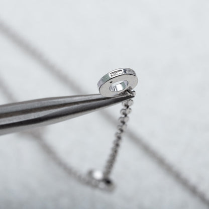 [Mystic Crown]PARENTESI NECKLACE SILVER DIAMOND