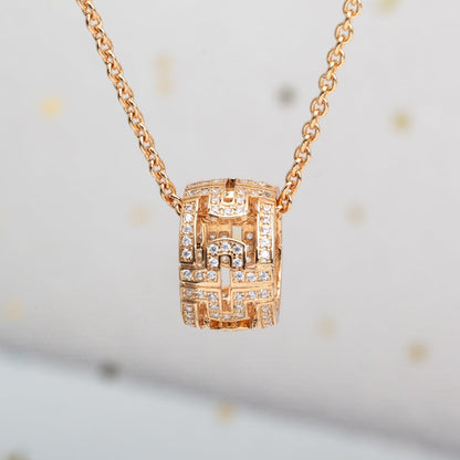 [Mystic Crown]PARENTESI NECKLACE PINK GOLD DIAMOND