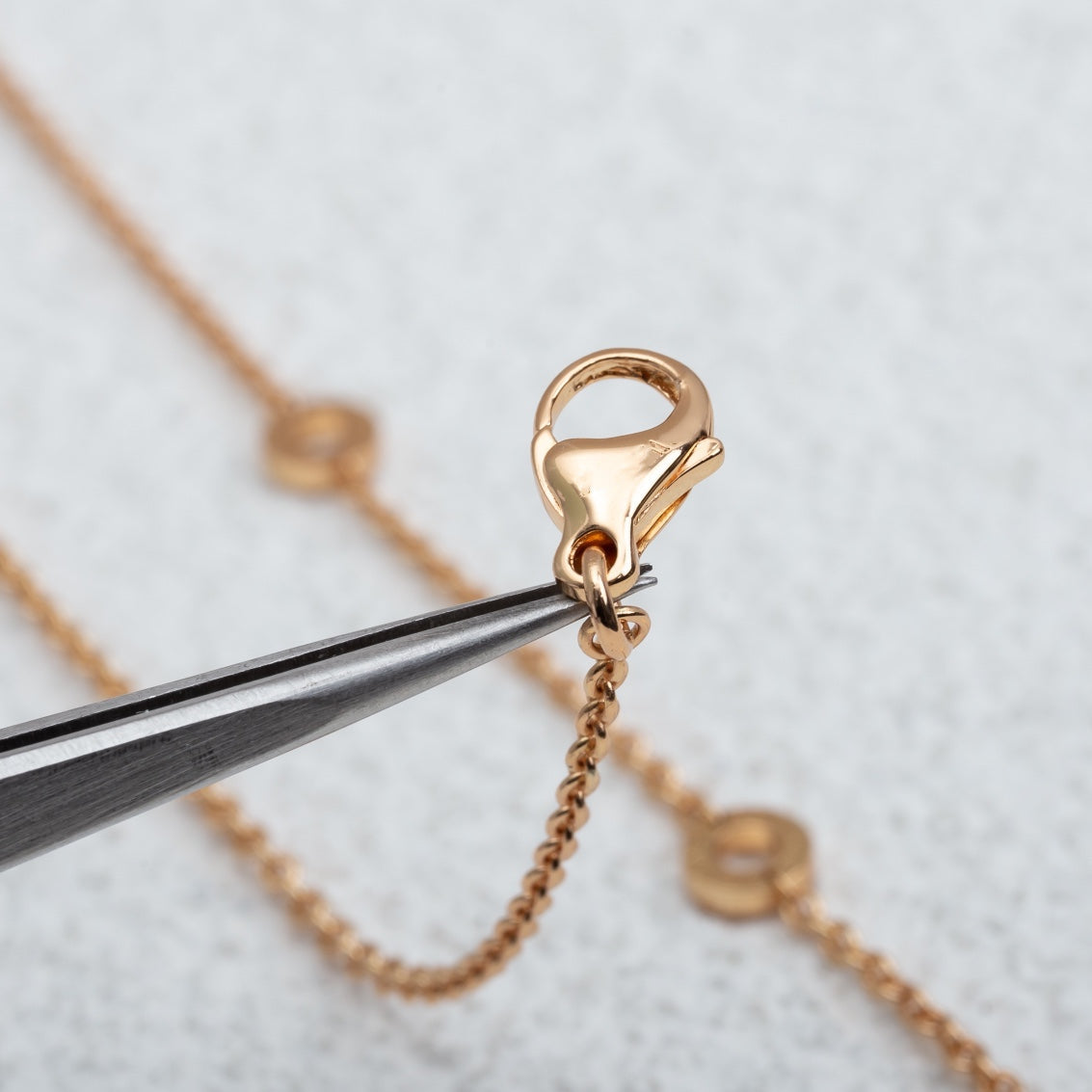 [Mystic Crown]PARENTESI NECKLACE PINK GOLD DIAMOND
