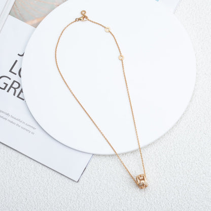 [Mystic Crown]PARENTESI NECKLACE PINK GOLD DIAMOND