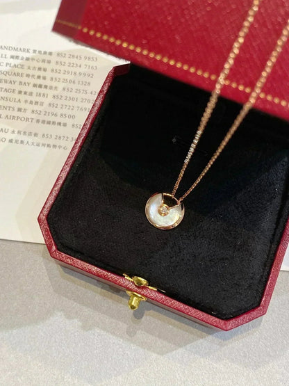 [Mystic Crown]AMULETTE ROSE GOLD MOP NECKLACE