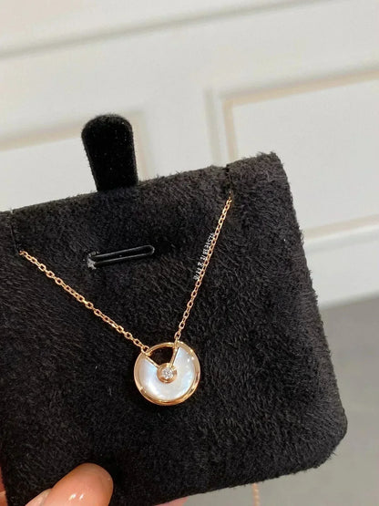 [Mystic Crown]AMULETTE ROSE GOLD MOP NECKLACE