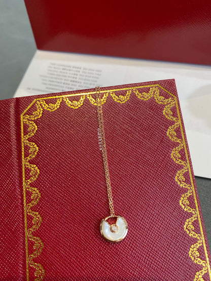 [Mystic Crown]AMULETTE ROSE GOLD MOP NECKLACE
